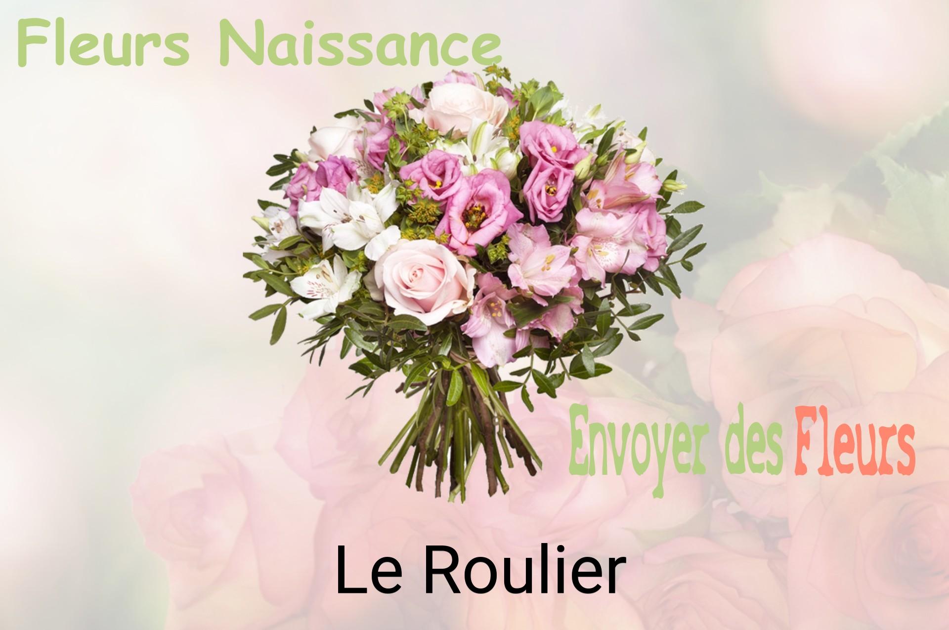 Bouquet de fleurs de naissance livré à Le Roulier